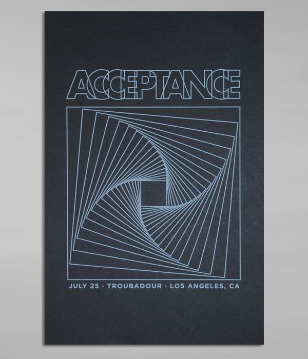 Acceptance July 25 Troubadour LA Show Poster (Black)