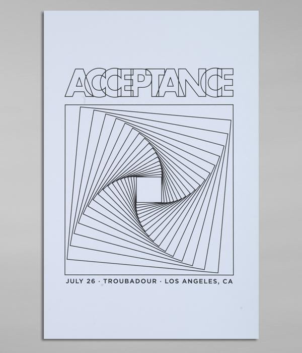 Acceptance July 26 Troubadour LA Show Poster (White)
