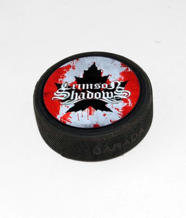 Crimson Shadows Hockey Puck