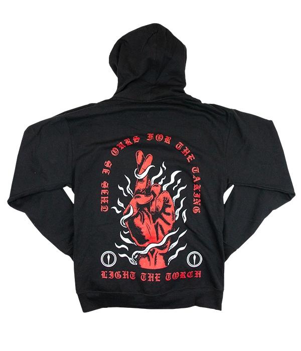 Light The Torch Hand Zip Hooded Sweatshirt