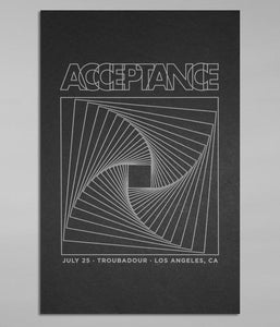 Acceptance July 25 Troubadour LA Show Poster (Black)