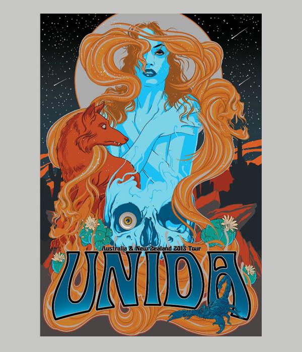 Unida AU and NZ 2013 Tour Poster